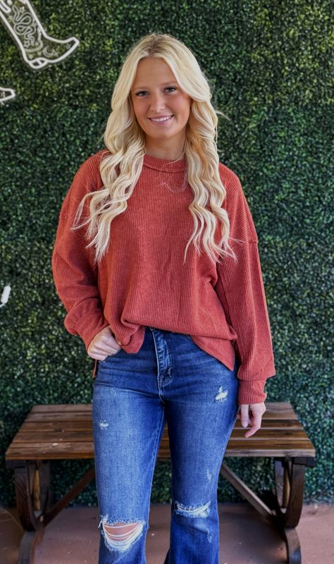 Brushed Ribbed Hacci Drop Shoulder Sweater