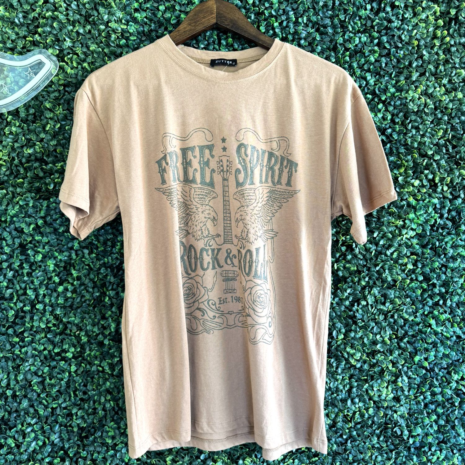 Vintage Free Spirit Rock&amp;Roll Graphic S/S Boyfriend Tee, Size: Small