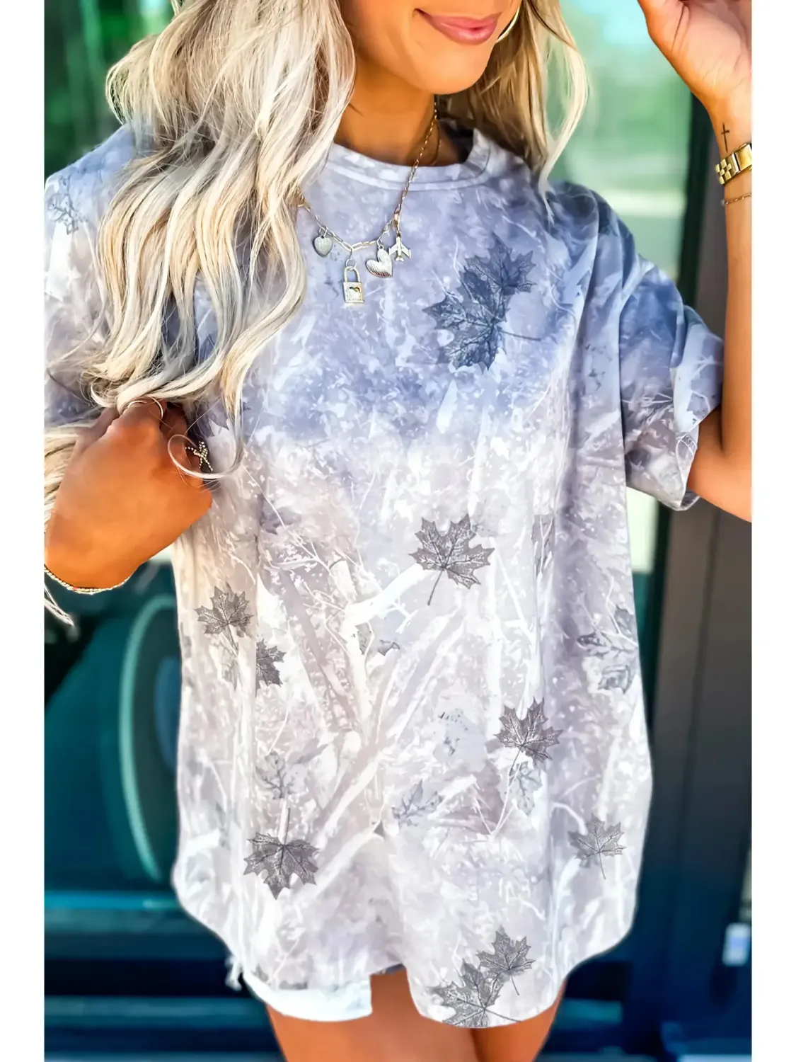 Dark Camo Oversized Western Tee, Size: Small