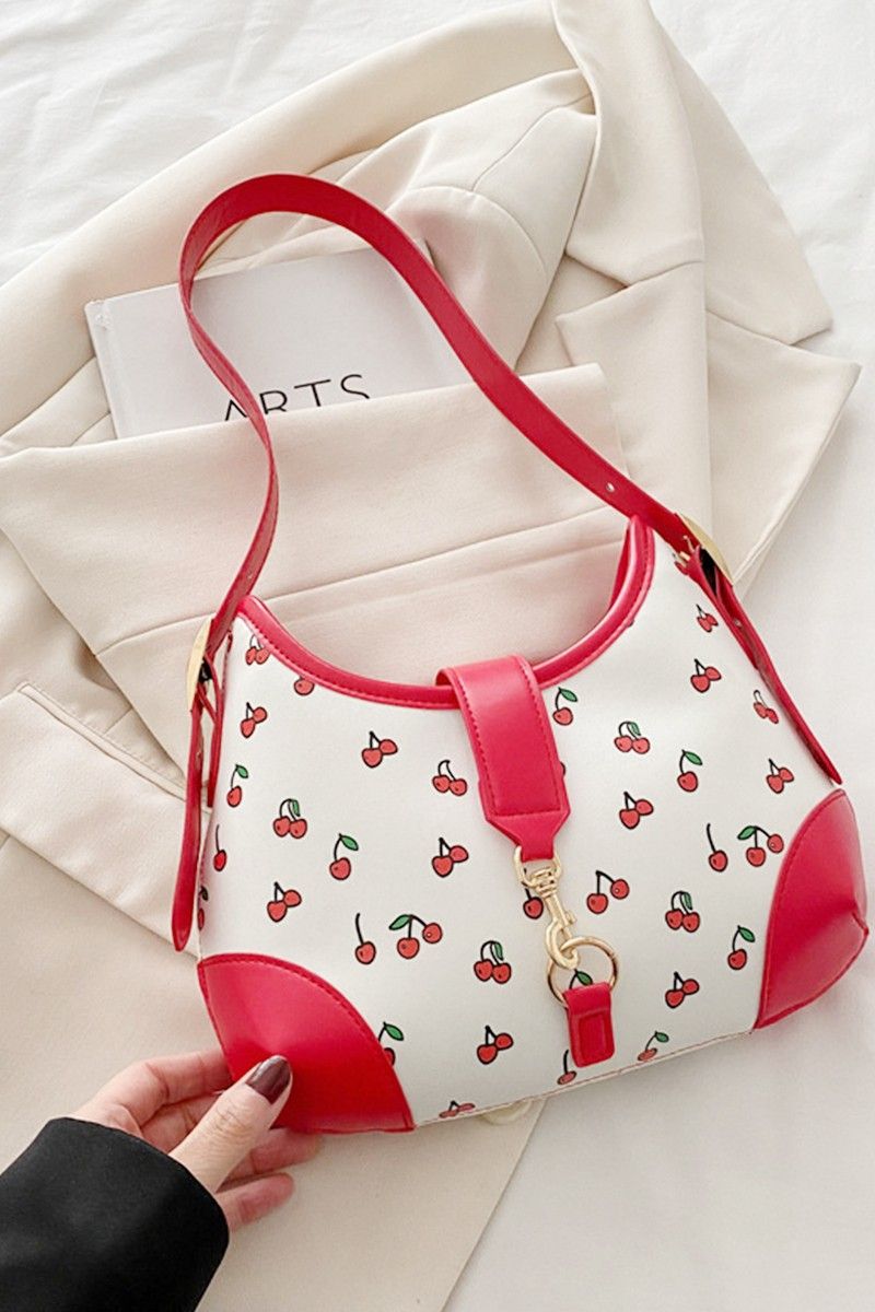 Cherry Pattern Hamptons Hobo Bag