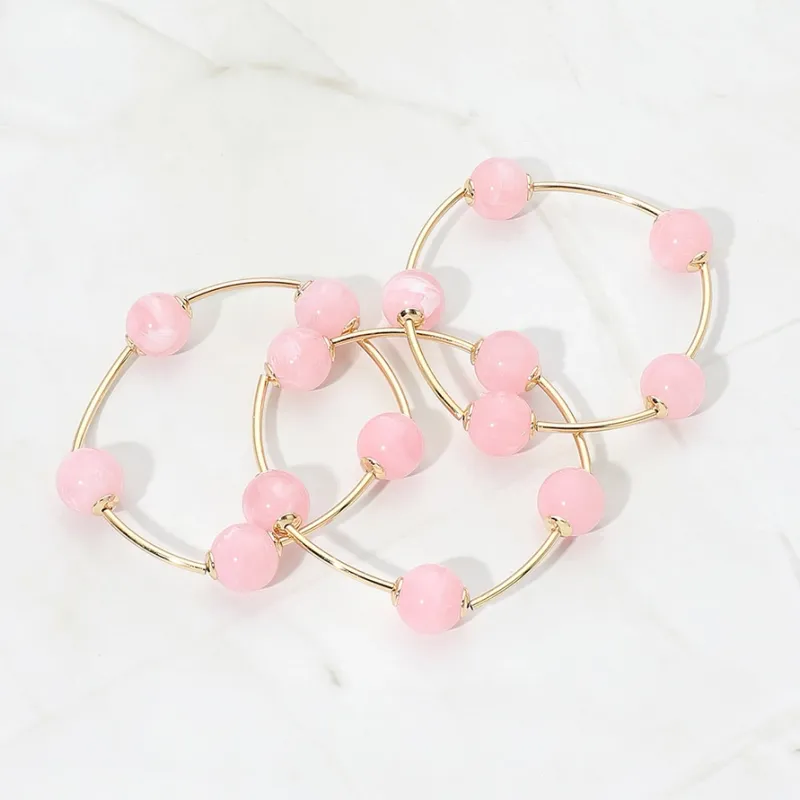 Round Ball Wire Beaded Stretch