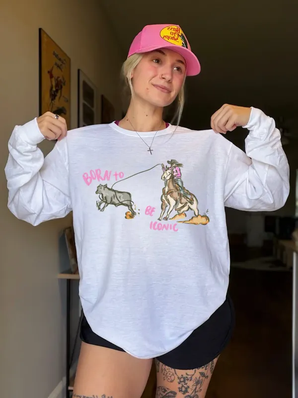 Iconic Cowgirl Long Sleeve Graphic Tee