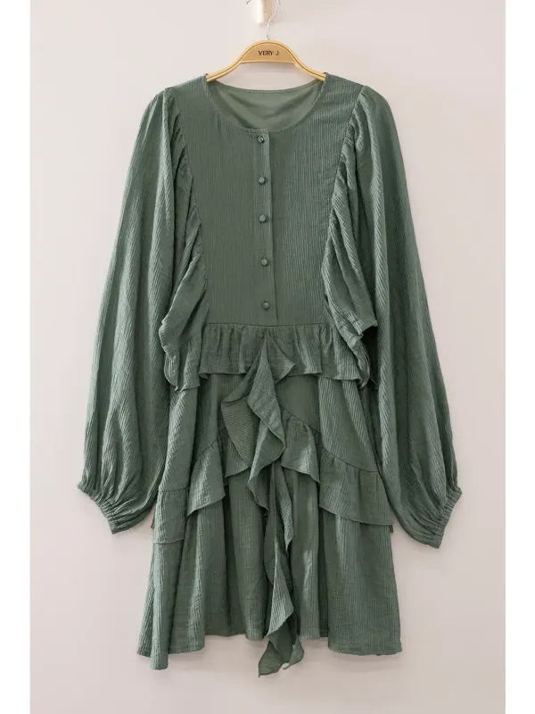 Ruffle Tiered Mini Dress