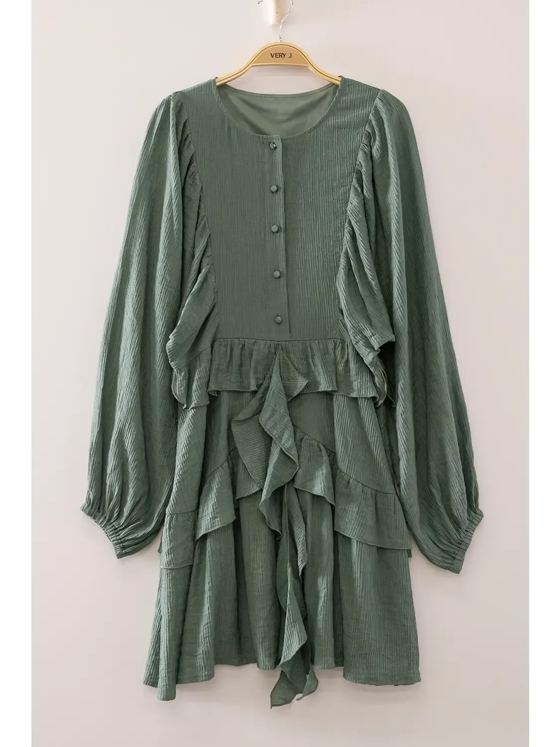 Ruffle Tiered Mini Dress, Size: Small