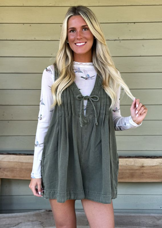 Western Mallard Duck Long Sleeve High Neck Mesh Blouse