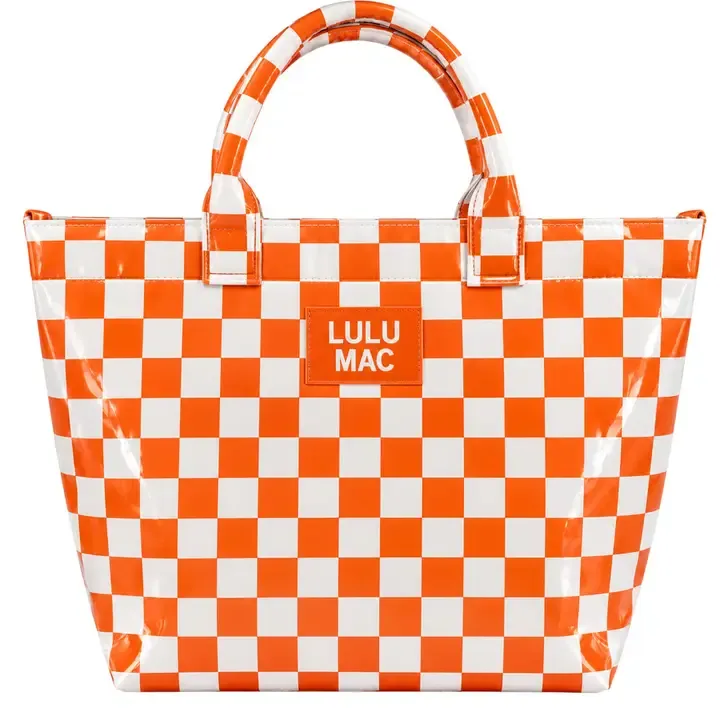 LULU MAC Tote Bag, Color: Orange/White