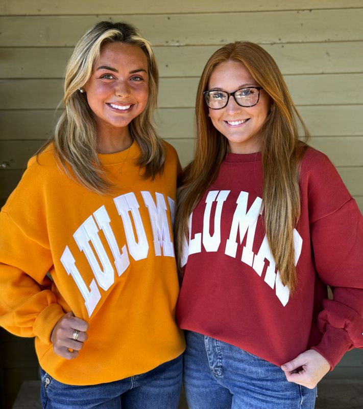 Orange/White - Stitch   LULU MAC Sweat Shirt