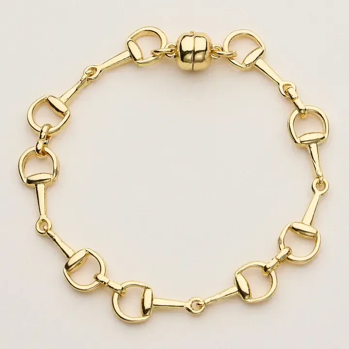 Mixed Metal Bit Chain | Bracelet Set, Color: Gold