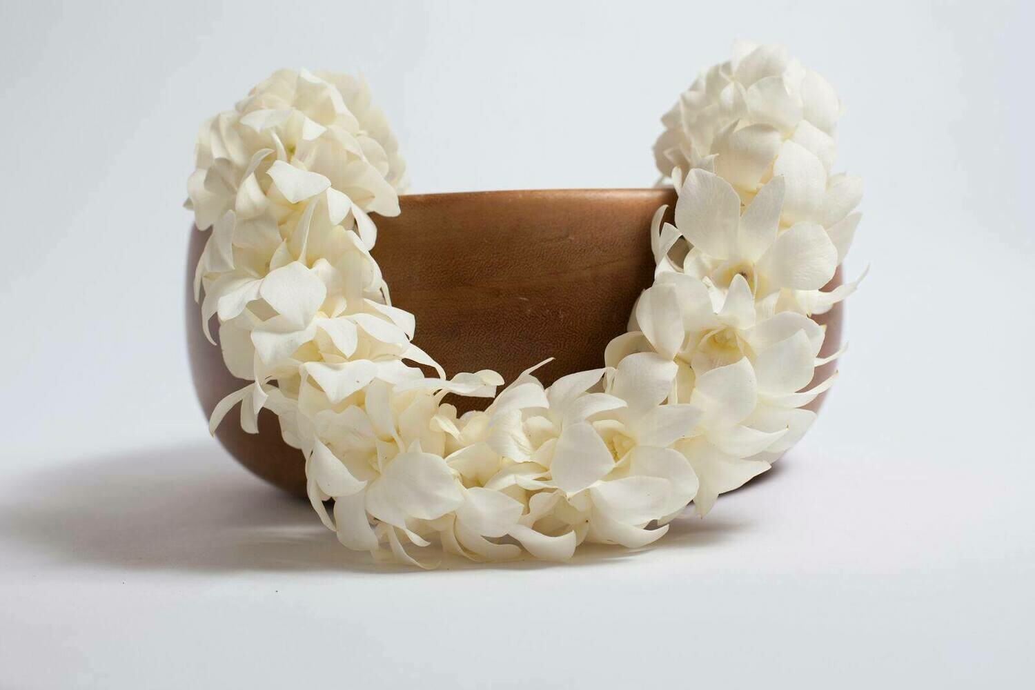 DOUBLE WHITE ORCHID LEI