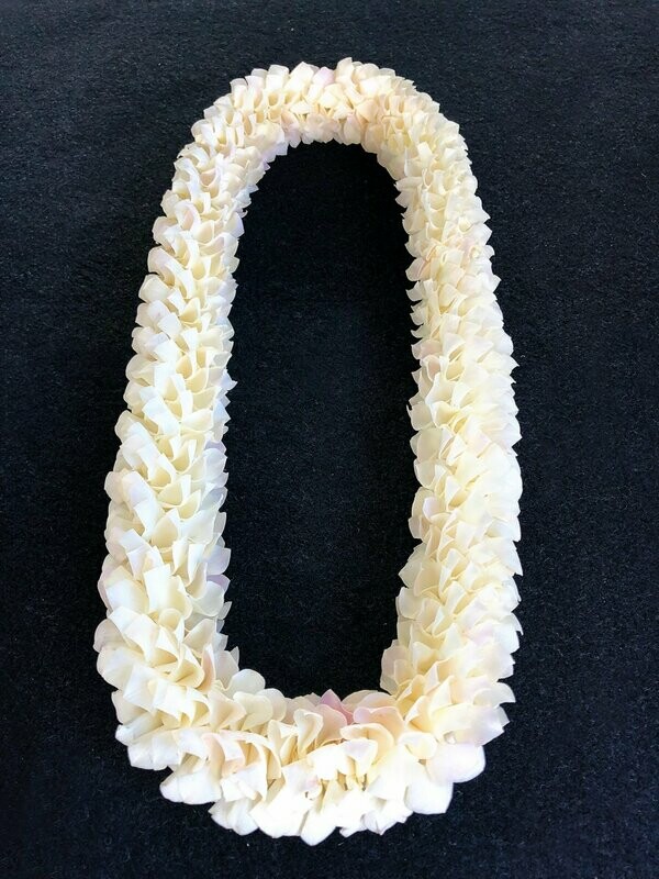 WHITE ORCHID SPIRAL LEI