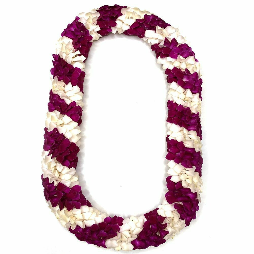 ORCHID SPIRAL LEIS WITH 3 COLOR OPTIONS
