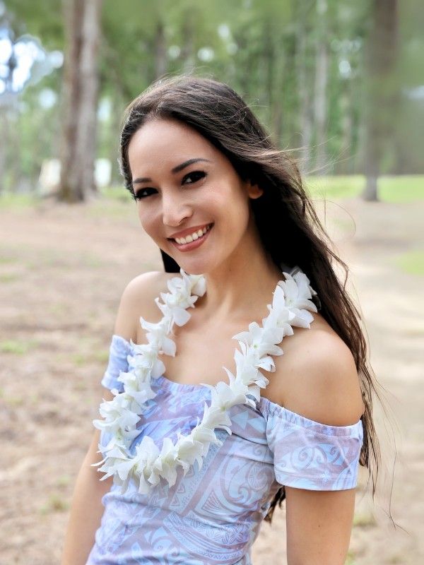 WHITE ORCHID SINGLE LEI