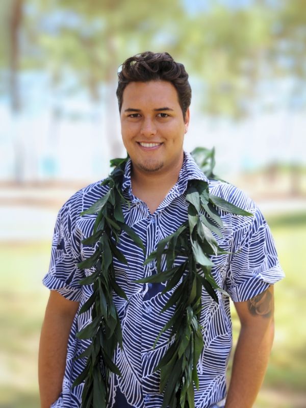 Lei for men - Ti leaf Maile style 