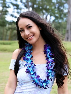 Blue Orchid Lei