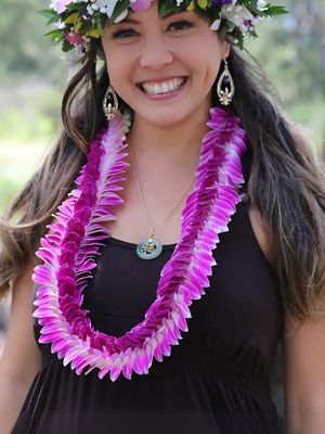 PURPLE ORCHID INDIANA LEI