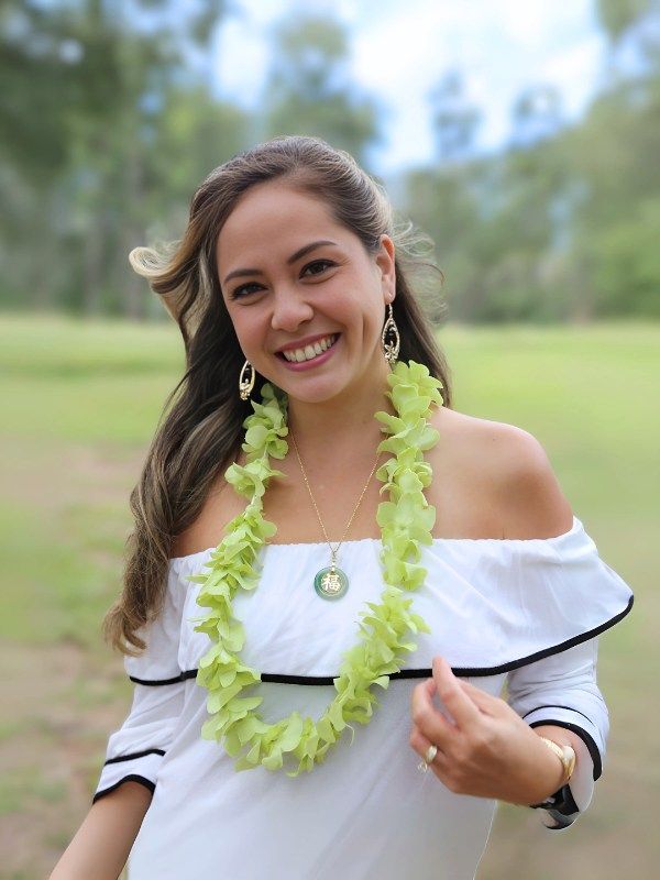 Green Orchid Lei