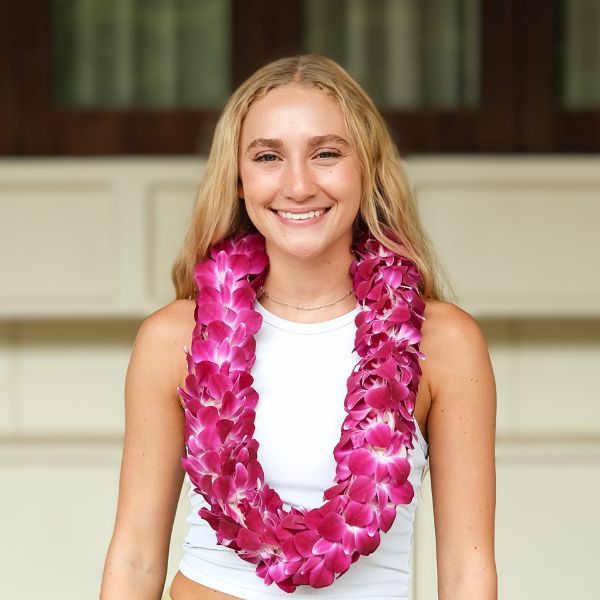 PURPLE DOUBLE ORCHID LEI