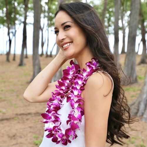 PURPLE ORCHID SINGLE LEI - HAWAIIAN LEI PURPLE ORCHID SINGLE LEI - HAWAIIAN LEI