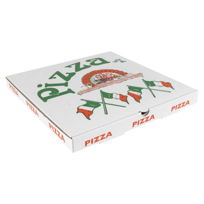 150st Pizzadoos, golfkarton, 32x32x3cm, wit