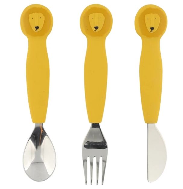 Kinderbesteck mit Silikongriff 3teilig Löwe
