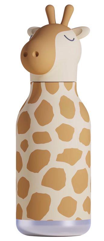 Asobu Bestie Giraffe - Thermosflasche mit Strohhalm, 460 ml