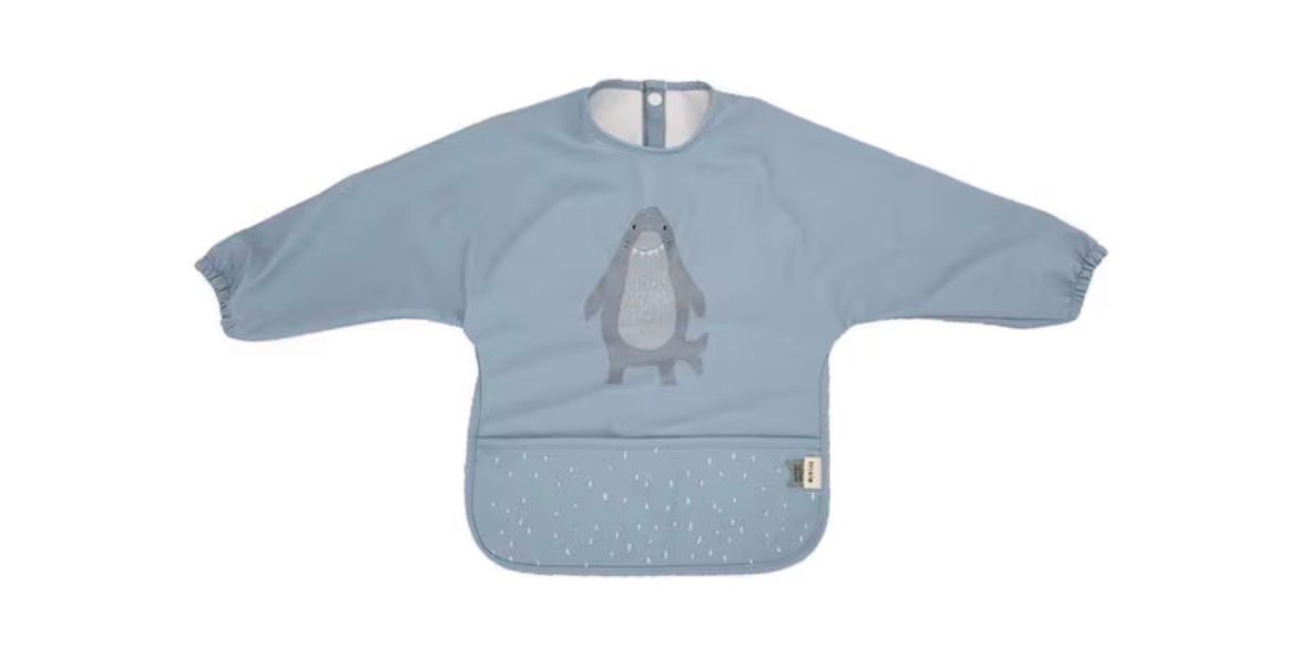 Ärmel-Lätzchen Hai 42 x 30 cm Wasserabweisendes Langarm-lätzchen