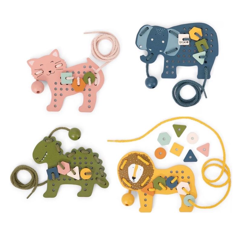 Trixie Schnürspiel Tiere aus Holz