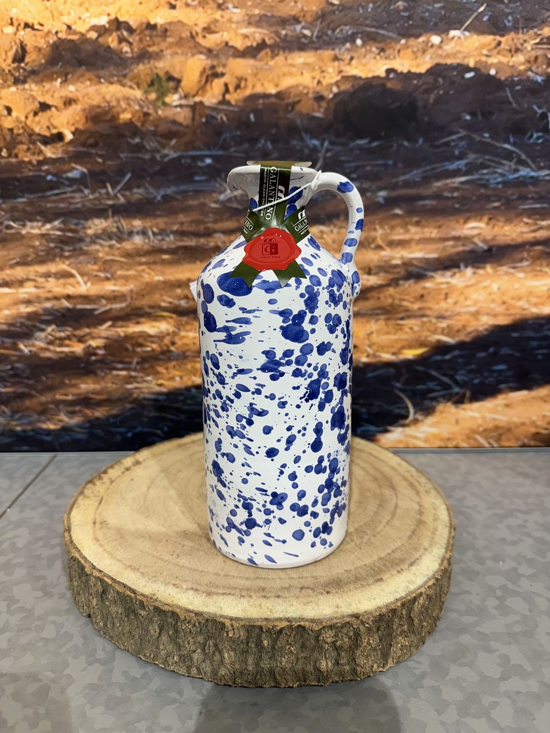 Kruik blauw met EV Olijfolie 500ml Kruik blauw met EV Olijfolie 500ml