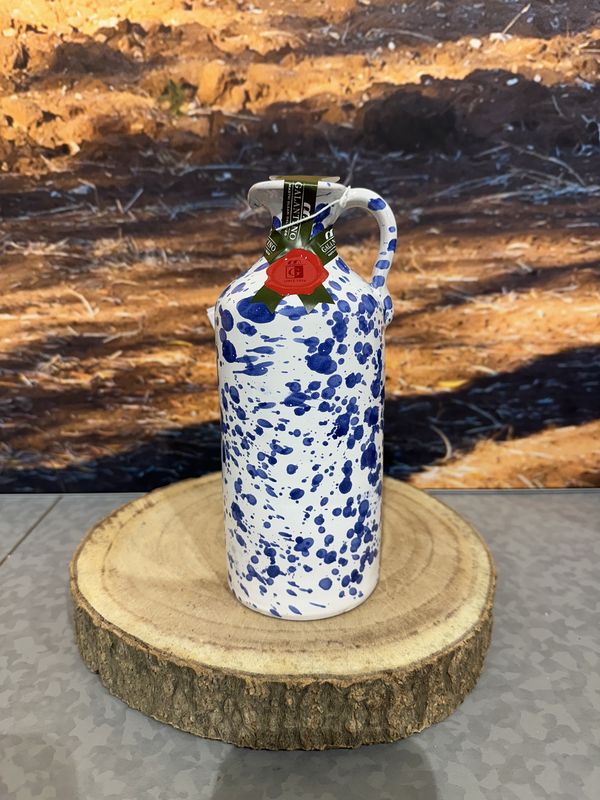 Kruik blauw met EV Olijfolie 500ml
