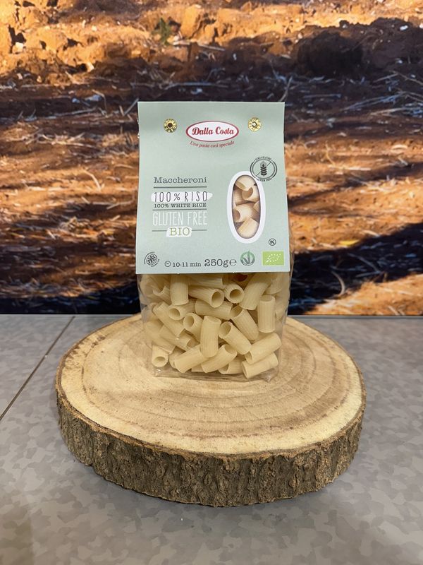 Maccheroni 100% di riso senza glutine BIO 250g Maccheroni 100% di riso senza glutine BIO 250g