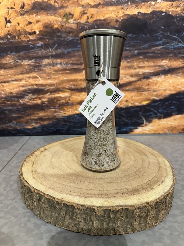 Molen met zoutvlokken en Mediterraanse kruiden 100g Molen met zoutvlokken en Mediterraanse kruiden 100g