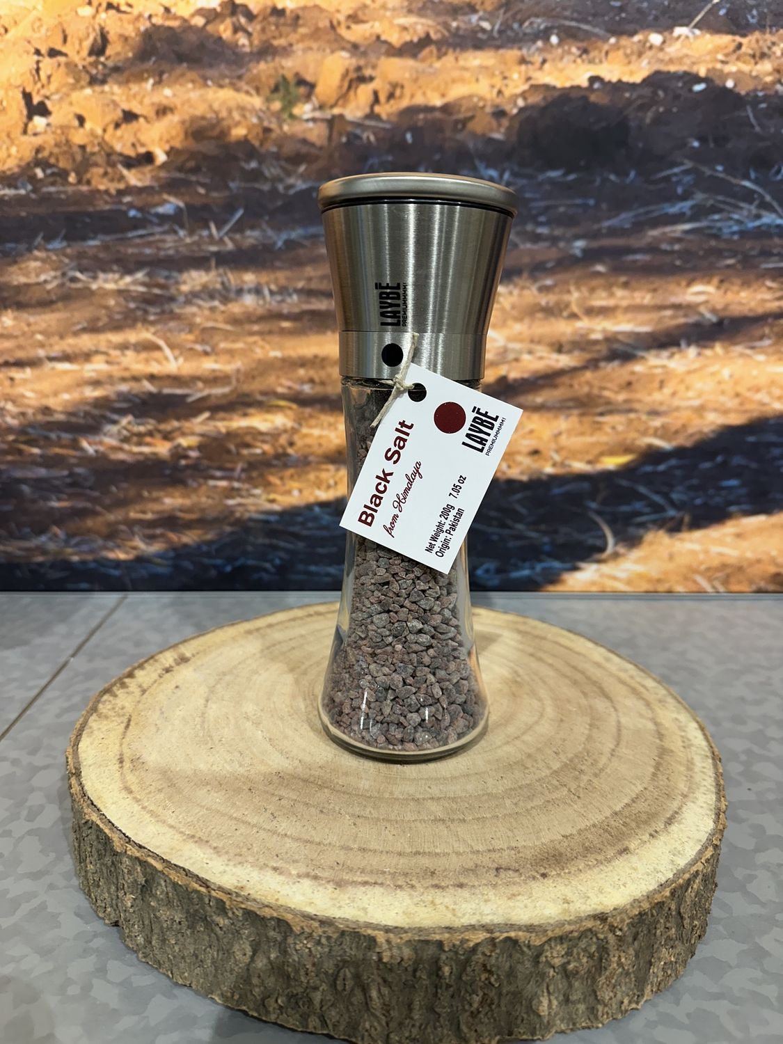 Molen met Zwart Himalaya zout (Kala Namak) 200g Molen met Zwart Himalaya zout (Kala Namak) 200g