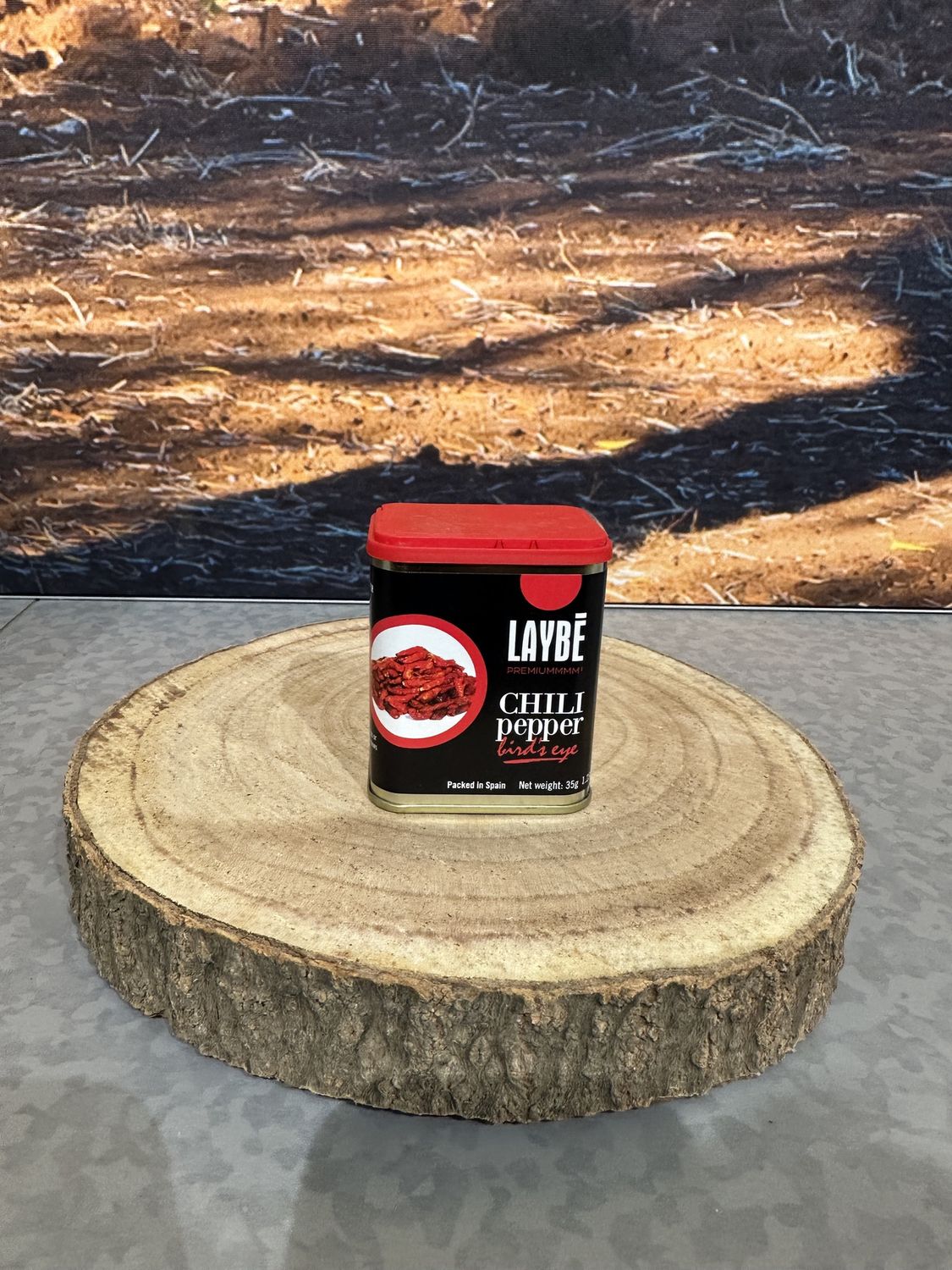Blikje met bird's eye chili pepper 35g