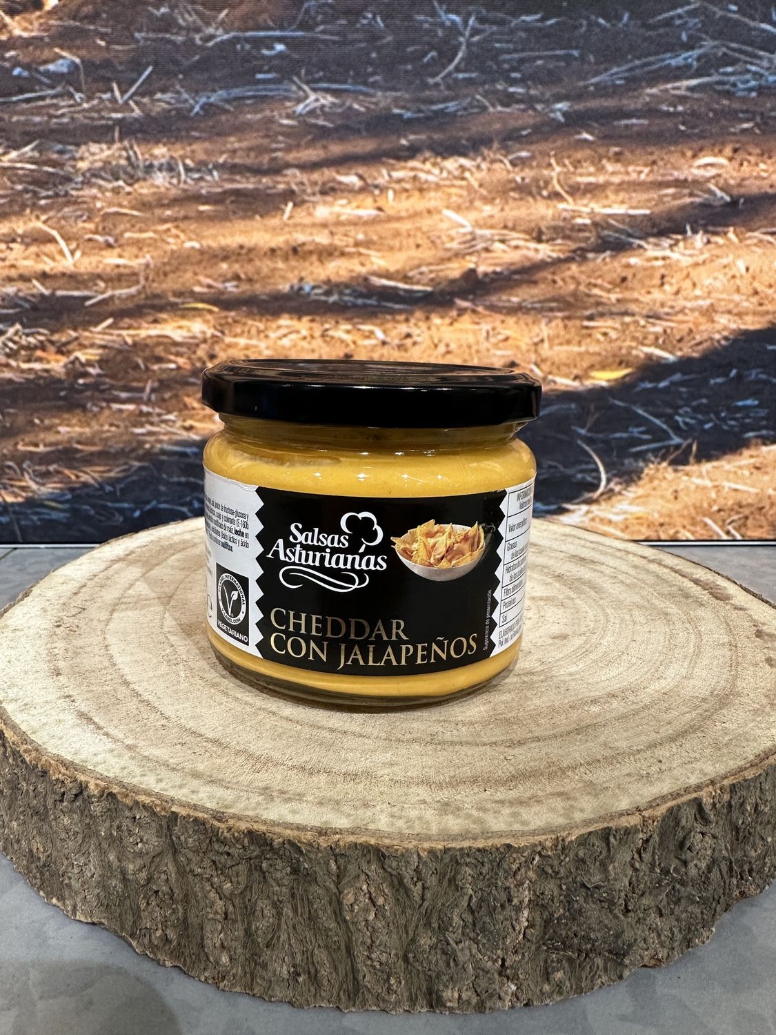 Salsa cheddar con Jalapeños 300g