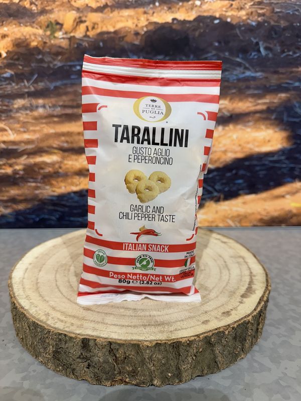 Tarallini Gusto Aglio e Peperoncino 80g Tarallini Gusto Aglio e Peperoncino 80g