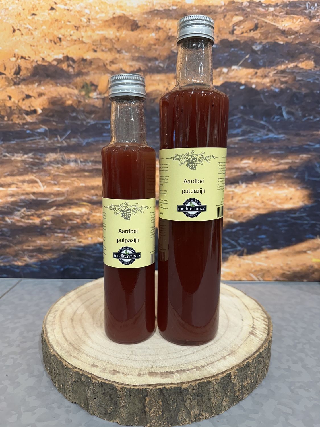 Aardbei pulpazijn + fles 250ml