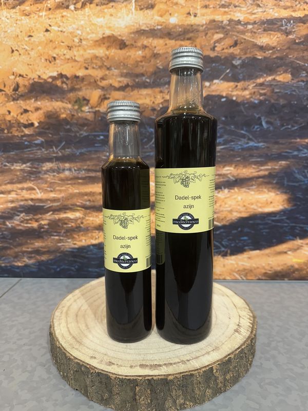 Dadel-spek azijn + fles 250ml Dadel-spek azijn + fles 250ml