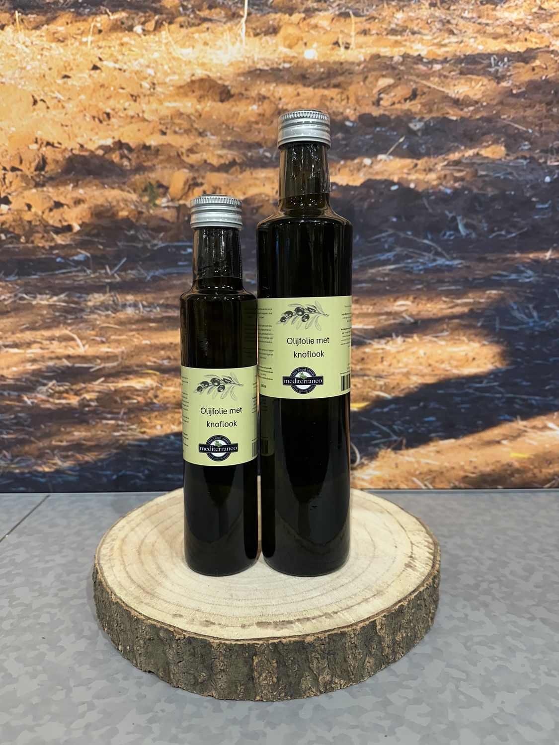 Olijfolie met knoflook + fles 500ml
