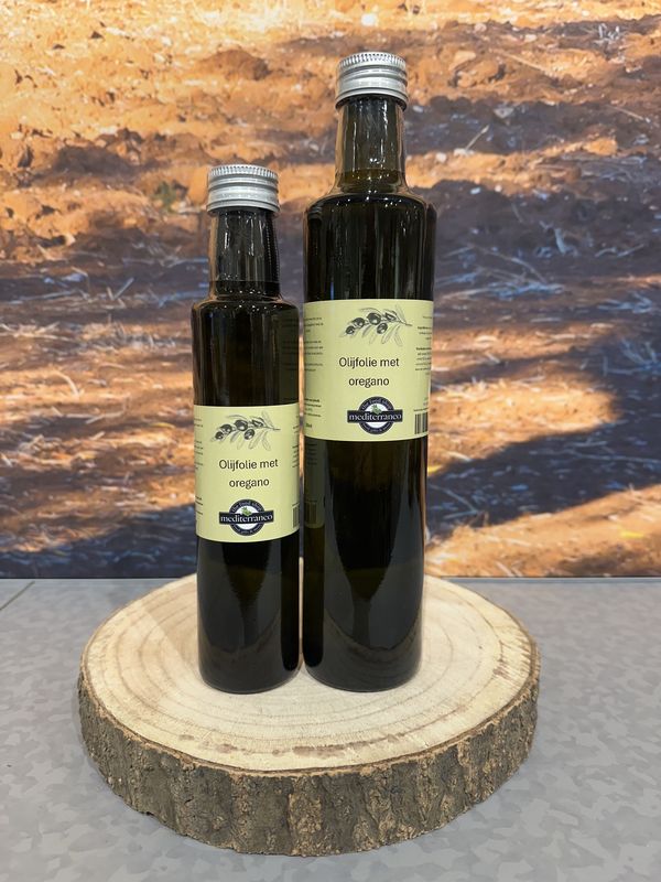 Olijfolie met oregano + fles 500ml