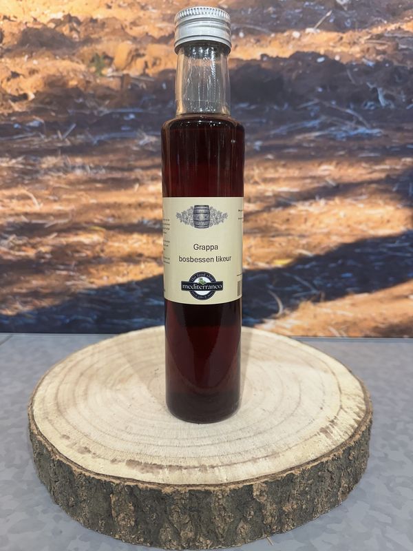 Grappa bosbessen likeur + fles 500ml