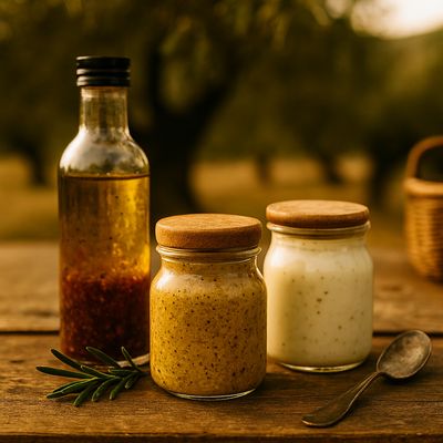 Dressing, mayonaise, (dip)saus en mosterd