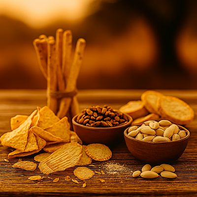 Chips, broodsnacks en noten/versnaperingen
