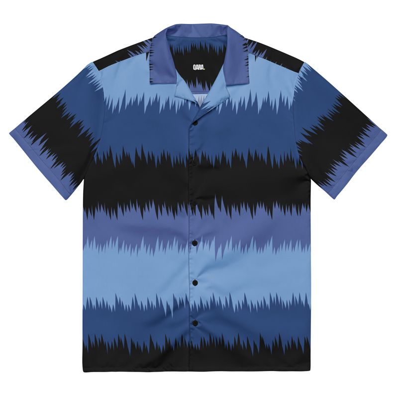 🌑 Qara Oversized Button Shirt – Midnight Signal