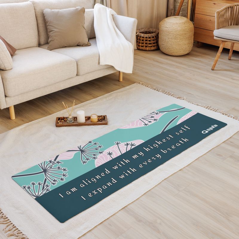Breathe &amp; Bloom – Affirmation Yoga Mat