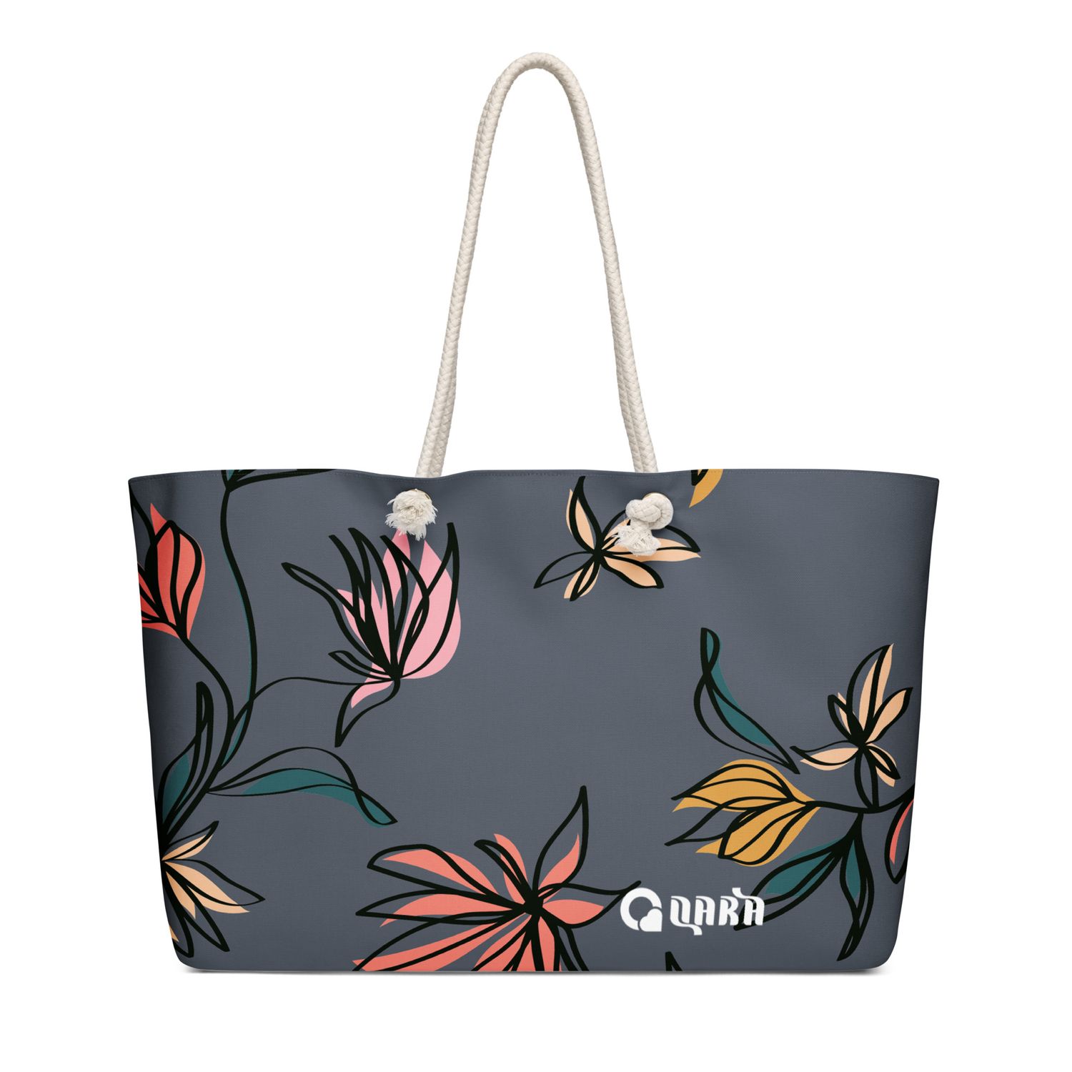 Love Qara &quot;Serenity Bloom&quot; Oversized Weekend Bag