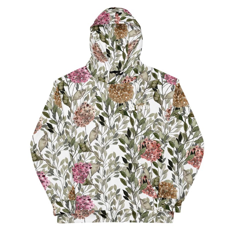 Love Qara Hydrangea Bloom Unisex Hoodie
