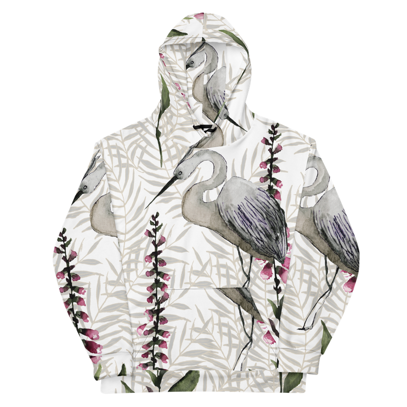 Love Qara Heron Grace Unisex Hoodie Love Qara Heron Grace Unisex Hoodie