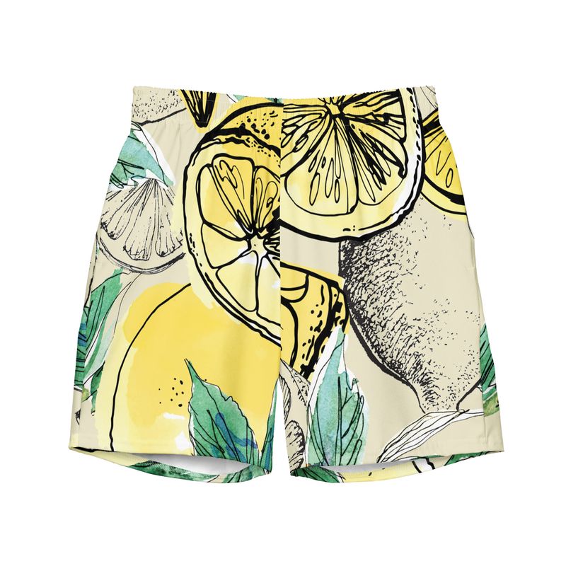 Zesty Lemon Swim Trunks