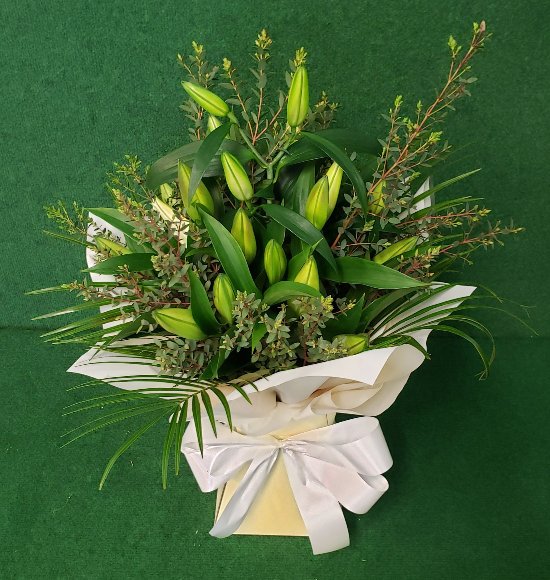 Aqua packed Lily Bouquet for Local delivery starting from £55.00