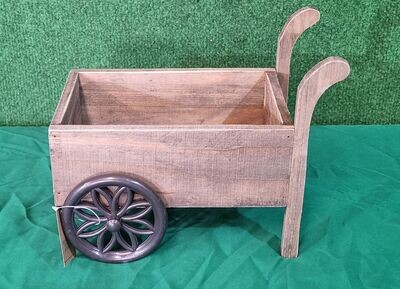 22cm Wooden Pushcart with metal wheels